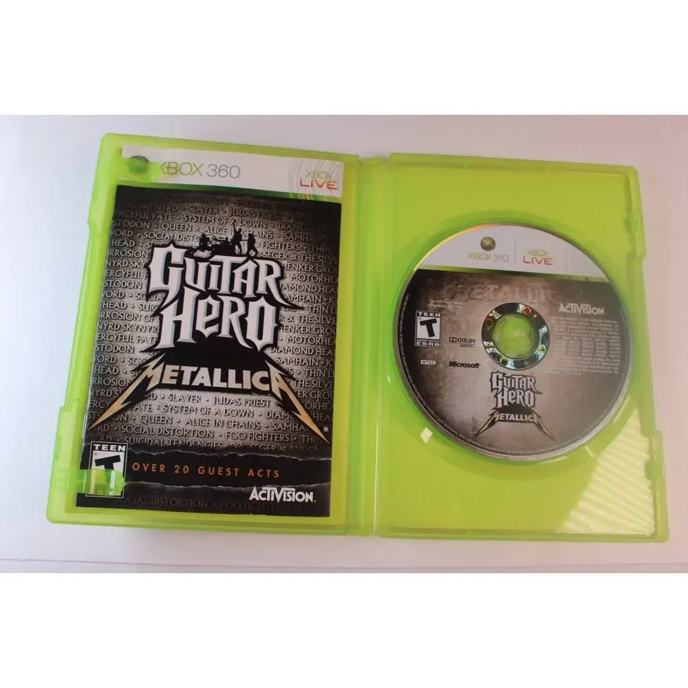 Guitar Hero: Metallica (Microsoft Xbox 360, 2009) Authentic, Complete, Tested